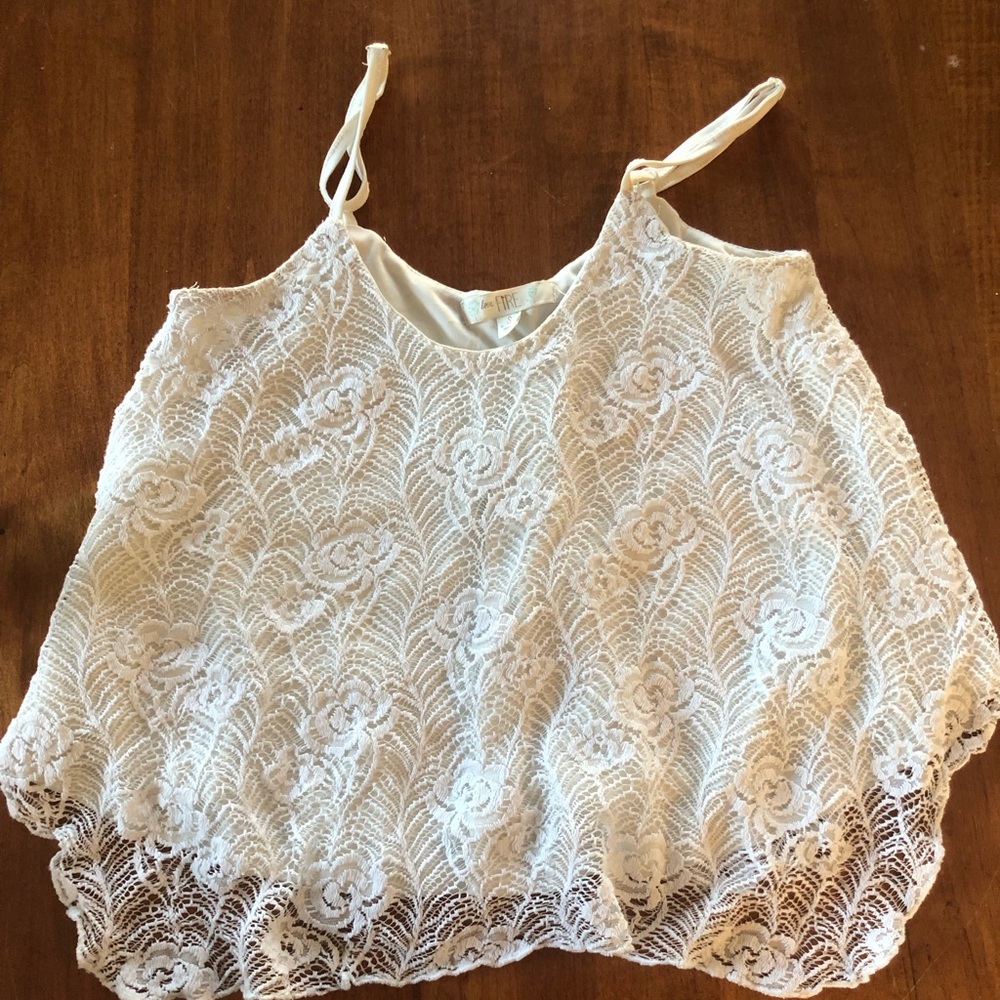 Y2k love fire laced cropped tank top - small